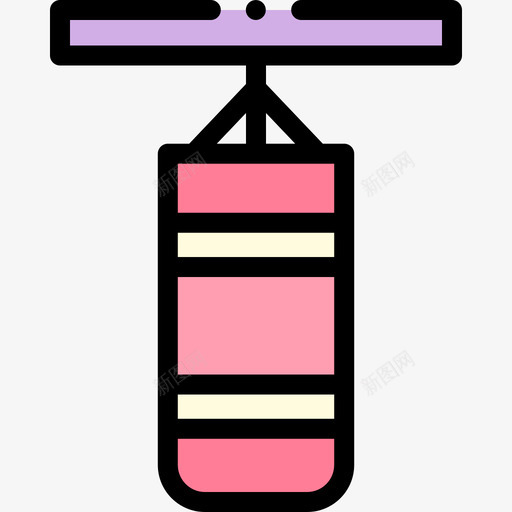 拳击包运动训练4线颜色图标svg_新图网 https://ixintu.com 拳击 运动训练 颜色