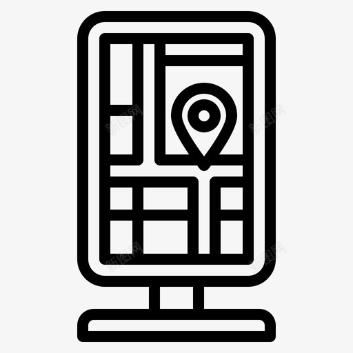 路标导航和地图5线性svg_新图网 https://ixintu.com 路标 导航 地图 线性