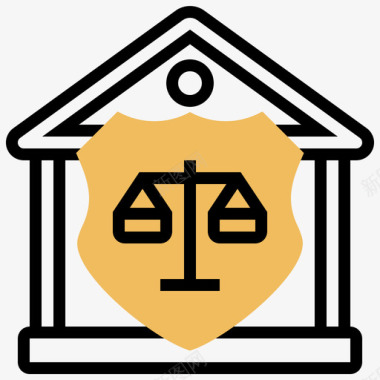 法院法律与司法42黄影图标