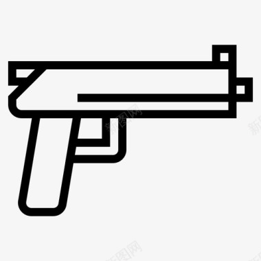 手枪警察犯罪图标图标