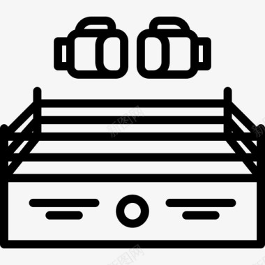 拳击拳击10直线型图标图标