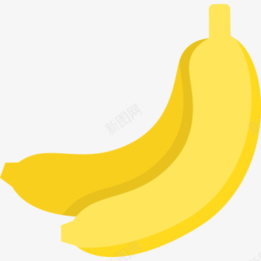 香蕉营养16扁平图标图标