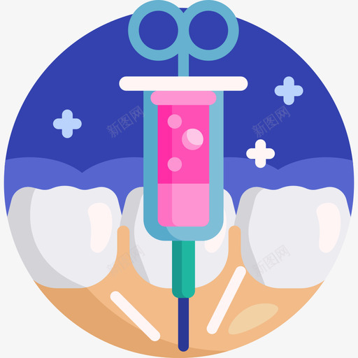 麻醉牙科护理45扁平svg_新图网 https://ixintu.com 麻醉 牙科 护理 扁平