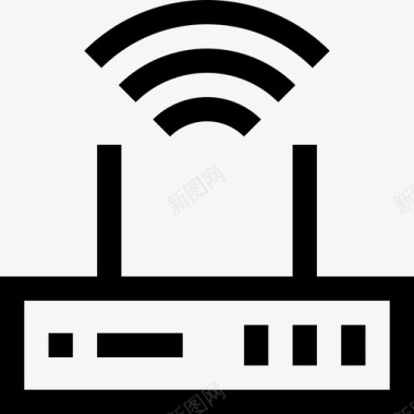 调制解调器通信193线性图标图标