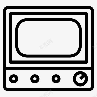 电视复古屏幕声音图标