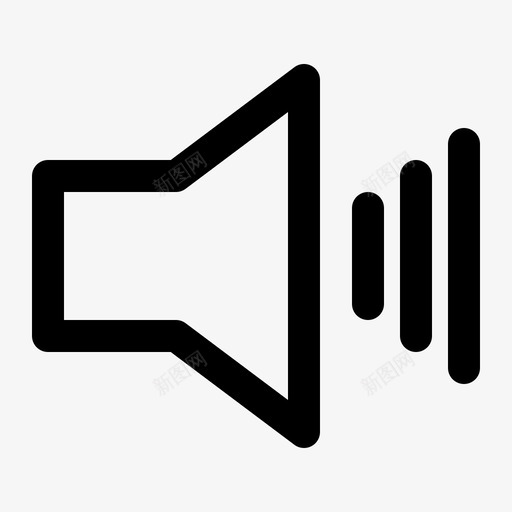 高音量音频最大音量图标svg_新图网 https://ixintu.com 3版 声音 多媒体 大纲 扬声器 最大 音量 音频 高音量