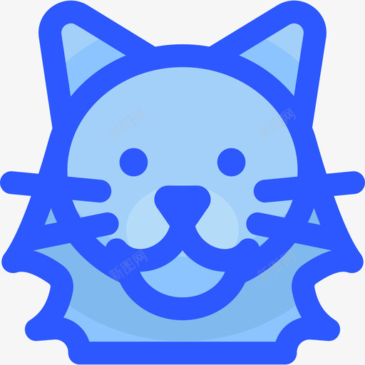 喜马拉雅猫猫品种1蓝色svg_新图网 https://ixintu.com 喜马拉雅 品种 蓝色