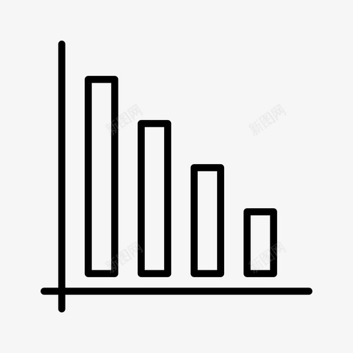 条形图数据向下svg_新图网 https://ixintu.com 条形图 数据 向下 低位 信息 图形