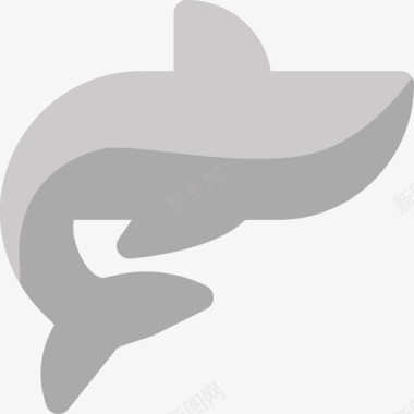 鲨鱼野生动物5扁平图标图标