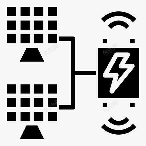 太阳能电池板智能技术24填充图标svg_新图网 https://ixintu.com 填充 太阳能 技术 智能 电池板