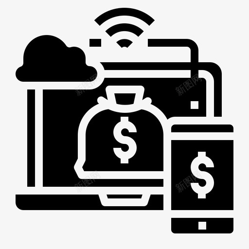 网站计算机成本svg_新图网 https://ixintu.com 成本 网站 计算机 监视器 网页 商业 固体 风格