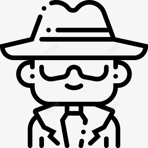侦探男专业人员2直系svg_新图网 https://ixintu.com 侦探 专业人员 直系