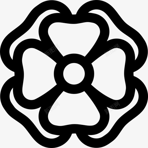 银莲花花26线状图标svg_新图网 https://ixintu.com 线状 莲花