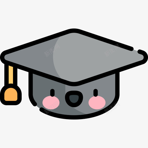 毕业帽幸福33线性颜色图标svg_新图网 https://ixintu.com 幸福 毕业 线性 颜色