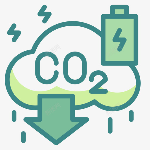 二氧化碳创新可再生能源双色调svg_新图网 https://ixintu.com 二氧化碳 创新 可再 再生 能源 双色 色调