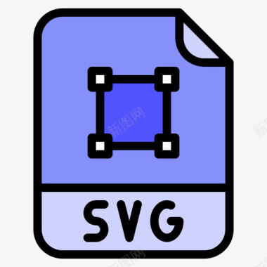 Svg文件扩展名线性颜色图标