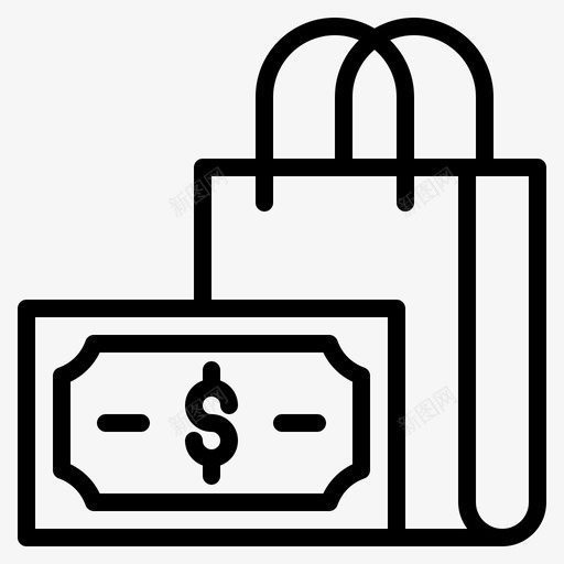购物袋网上购物8线性svg_新图网 https://ixintu.com 购物袋 网上购物 线性