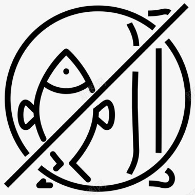 禁止食物浪费禁止捕鱼禁止浪费食物图标