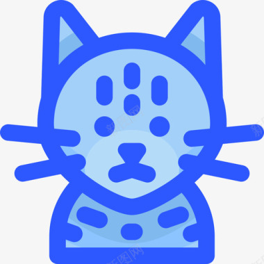 埃及毛猫猫品种1蓝色图标