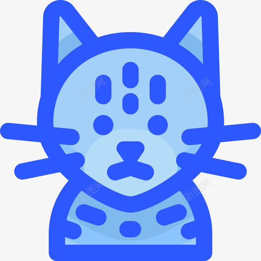 埃及毛猫猫品种1蓝色svg_新图网 https://ixintu.com 埃及 毛猫 品种 蓝色