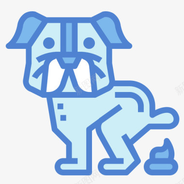 狗宠物64蓝色图标