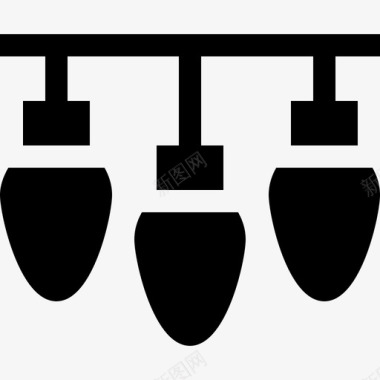 圣诞灯圣诞装饰9填充图标