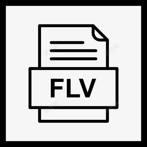 flv文件文件图标文件类型格式svg_新图网 https://ixintu.com 文件 flv 图标 格式 类型 41种