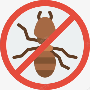没有虫子害虫防治平坦图标图标