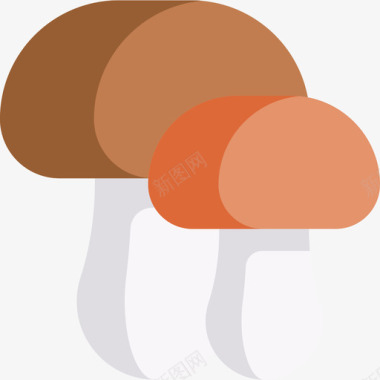 蘑菇野生动物39扁平图标