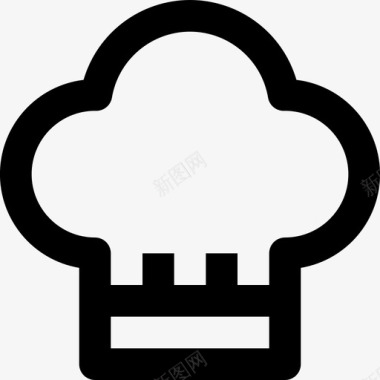 厨师帽137号餐厅直系图标图标