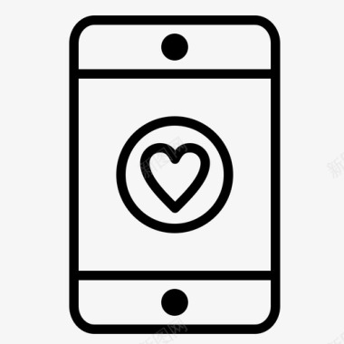 手机商务爱情图标
