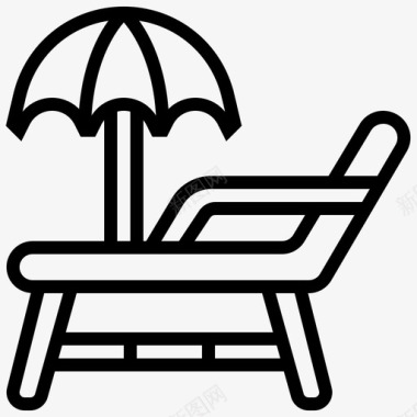 椅子海滩休息室图标
