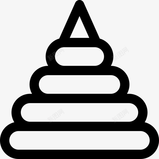 金字塔儿童玩具25线性图标svg_新图网 https://ixintu.com 儿童玩具 线性 金字塔