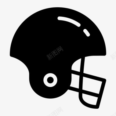 美式足球足球头盔游戏头盔图标图标