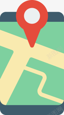 导航公路旅行6平坦图标图标