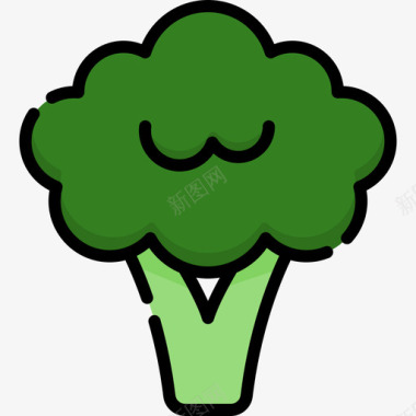 花椰菜营养18原色图标图标