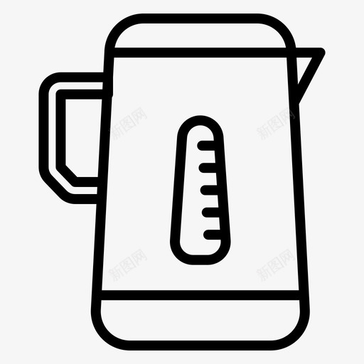 电热水壶电器11线性svg_新图网 https://ixintu.com 电热水壶 电器 线性