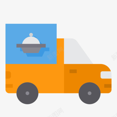 送货车食品运送72扁平图标图标