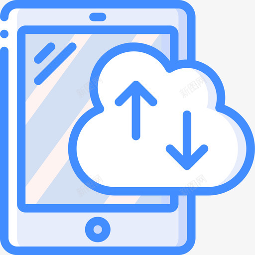 平板电脑移动设备管理5蓝色svg_新图网 https://ixintu.com 平板电脑 移动 设备管理 蓝色