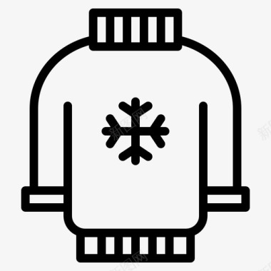 毛衣圣诞269轮廓图标图标