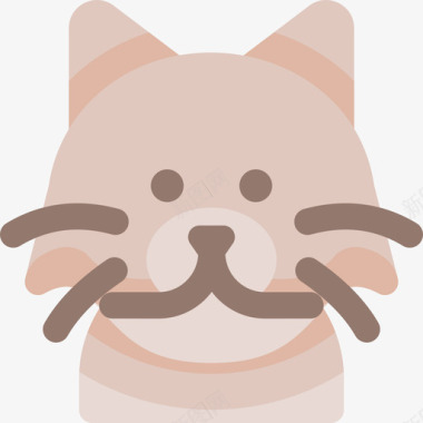 波斯猫猫品种4扁平图标