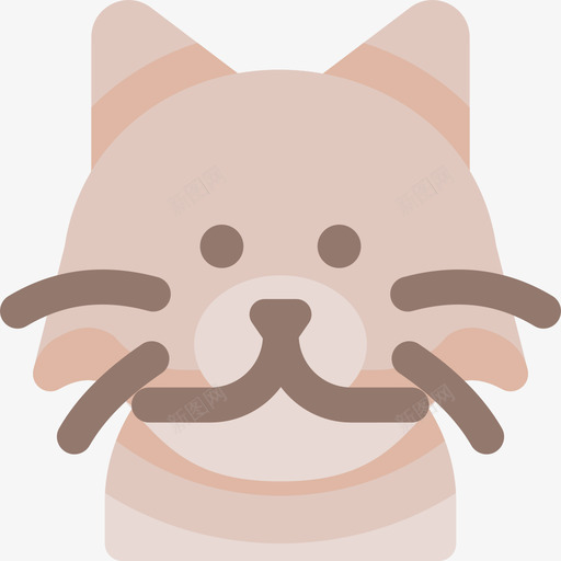 波斯猫猫品种4扁平svg_新图网 https://ixintu.com 品种 扁平 波斯猫 波斯猫插画