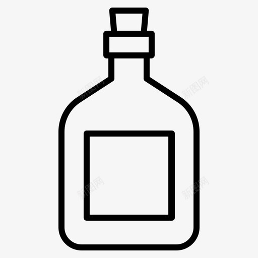 酒瓶子加勒比海图标svg_新图网 https://ixintu.com 加勒比海 海盗 瓶子