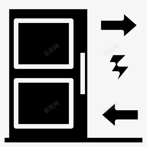 自动门概念工程图标svg_新图网 https://ixintu.com 固体 工程 概念 电压 结构 网络 自动门