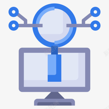 计算机商业分析5平面图标图标