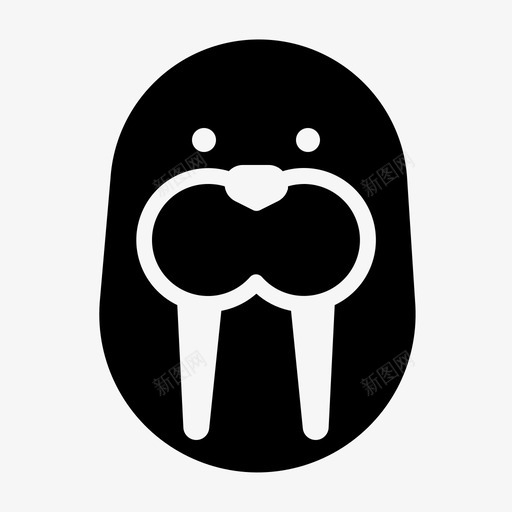 海象动物海豹图标svg_新图网 https://ixintu.com 动物 动物园 字形 海象 海豹