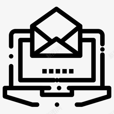 服务器笔记本电脑邮件图标