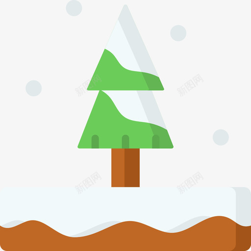松树冬季自然15平坦图标svg_新图网 https://ixintu.com 冬季 平坦 松树 自然