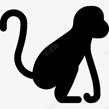 猴子野生动物6填充图标图标