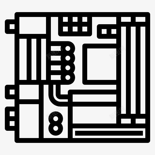 主板计算机硬件33概述svg_新图网 https://ixintu.com 主板 计算机 硬件 概述